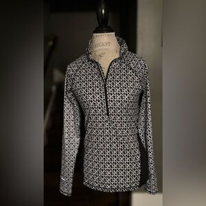 C9 by Champion Black and White Geometric pattern 1/2 zip pullover